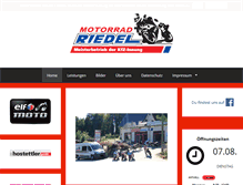 Tablet Screenshot of motorrad-riedel.com